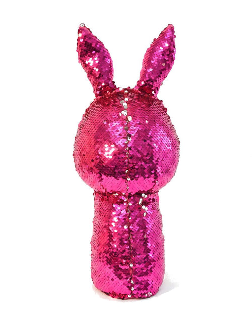 Pink Blush Bunny sequin golf head cover, front view