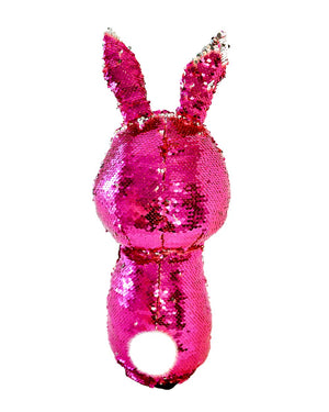 Pink Blush Bunny, Rückansicht mit Bommel-Schwanz